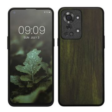 Husa kwmobile pentru OnePlus Nord 2T , Lemn, Verde, 58766.80