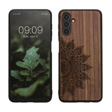 Husa kwmobile pentru Samsung Galaxy A04s, Lemn, Maro, 59887.01