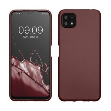 Husa kwmobile pentru Samsung Galaxy A22 5G, Silicon, Visiniu, 55247.242