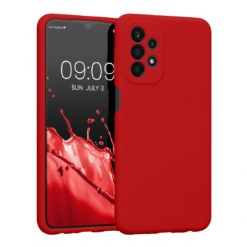 Husa kwmobile pentru Samsung Galaxy A23 /Galaxy A23 5G, Silicon, Rosu, 57829.208