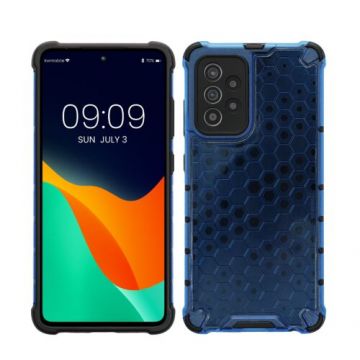 Husa kwmobile pentru Samsung Galaxy A52/Galaxy A52 5G/Galaxy A52s 5G, Plastic, Albastru/Transparent, 59970.04