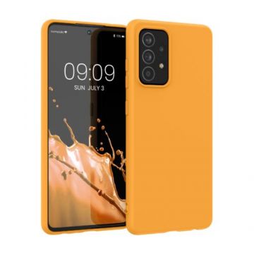 Husa kwmobile pentru Samsung Galaxy A52/Galaxy A52 5G/Galaxy A52s 5G, Silicon, Portocaliu, 54346.191