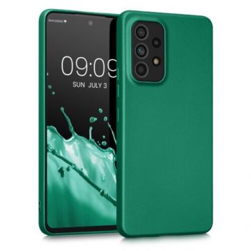 Husa kwmobile pentru Samsung Galaxy A53 5G, Silicon, Verde, 57958.170