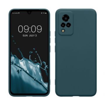 Husa kwmobile pentru Vivo V21 5G, Silicon, Albastru, 59907.57
