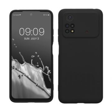 Husa kwmobile pentru Xiaomi Poco M4 Pro 5G, Silicon, Negru, 59492.01
