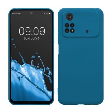 Husa kwmobile pentru Xiaomi Poco M4 Pro, Silicon, Albastru, 59758.224