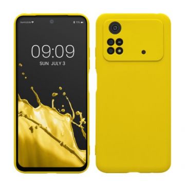 Husa kwmobile pentru Xiaomi Poco M4 Pro, Silicon, Galben, 59758.165