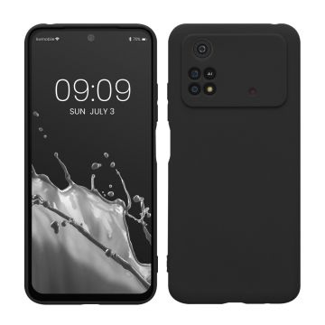 Husa kwmobile pentru Xiaomi Poco M4 Pro, Silicon, Negru, 59758.47