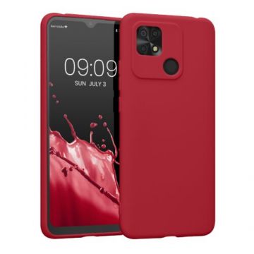 Husa kwmobile pentru Xiaomi Redmi 10C, Silicon, Rosu, 59231.100