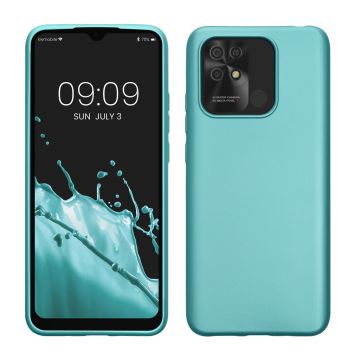 Husa kwmobile pentru Xiaomi Redmi 10C, Silicon, Verde, 59232.231