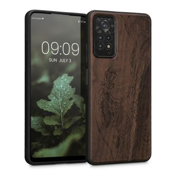 Husa kwmobile pentru Xiaomi Redmi Note 11 Pro/Redmi Note 11 Pro 5G/Redmi Note 12 Pro , Lemn, Maro, 57381.09