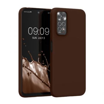 Husa kwmobile pentru Xiaomi Redmi Note 11/Redmi Note 11S, Silicon, Maro, 57368.247