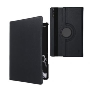 Book Cover kwmobile pentru Lenovo Tab P11 Pro, Piele ecologica, Negru, 60392.17