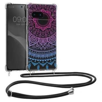 Bumper kwmobile pentru Google Pixel 7, Silicon, Multicolor/Transparent, 60206.04