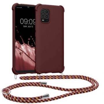 Bumper kwmobile pentru Xiaomi Mi 10 Lite 5G, Silicon, Visiniu, 53062.187