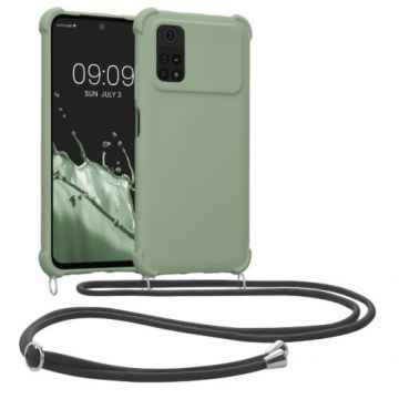 Bumper kwmobile pentru Xiaomi Poco M4 Pro, Silicon, Verde/Gri, 59494.172