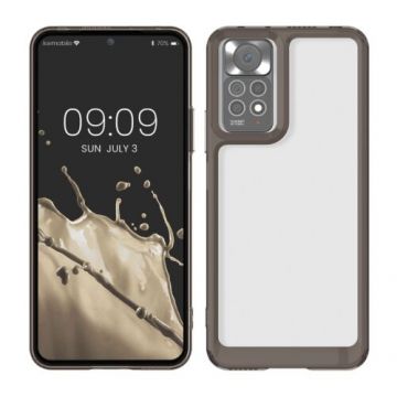 Bumper kwmobile pentru Xiaomi Redmi Note 11 Pro/Redmi Note 11 Pro 5G/Redmi Note 12 Pro , Plastic, Transparent/Negru, 60315.01