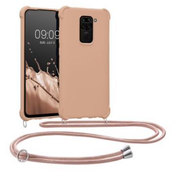 Bumper kwmobile pentru Xiaomi Redmi Note 9, Silicon, Roz, 53147.225