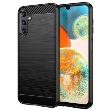 Carcasa Flexible Carbon compatibila cu Samsung Galaxy A14 5G (Negru)