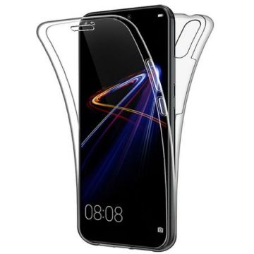 Husa 360 (fata si spate) din silicon pentru Huawei Y5 2019, Transparent