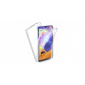 Husa 360 (fata si spate) din silicon pentru Samsung A31, Transparent