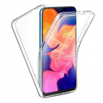 Husa 360 (fata si spate) din silicon pentru Samsung A41, Transparent