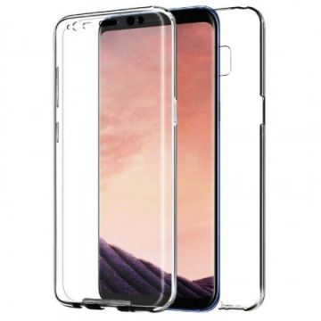Husa 360 (fata si spate) din silicon pentru Samsung A71, Transparent