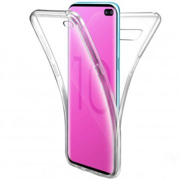 Husa 360 (fata si spate) din silicon pentru Samsung S10 Plus, Transparent