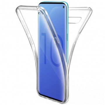 Husa 360 (fata si spate) din silicon pentru Samsung S10, Transparent