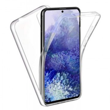 Husa 360 (fata si spate) din silicon pentru Samsung S20 Plus, Transparent