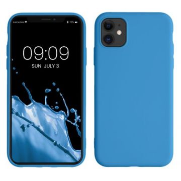 Husa kwmobile pentru Apple iPhone 11, Silicon, Albastru, 50791.189