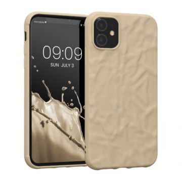 Husa kwmobile pentru Apple iPhone 11, Silicon, Crem, 59838.16