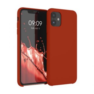 Husa kwmobile pentru Apple iPhone 11, Silicon, Maro, 49724.249