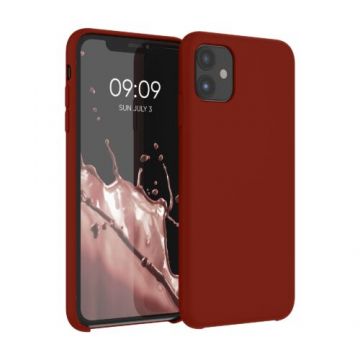 Husa kwmobile pentru Apple iPhone 11, Silicon, Visiniu, 49724.248