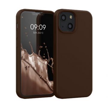 Husa kwmobile pentru Apple iPhone 13 Mini, Silicon, Maro, 55877.247