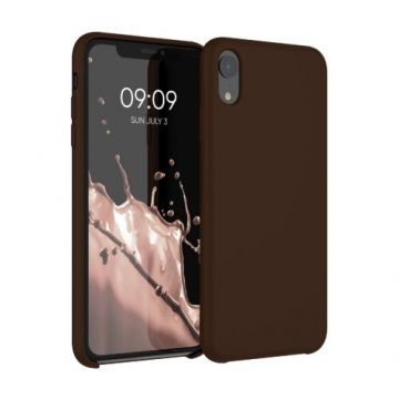 Husa kwmobile pentru Apple iPhone XR, Silicon, Maro, 45910.247