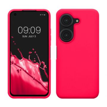 Husa kwmobile pentru Asus Zenfone 9, Silicon, Roz, 59889.77