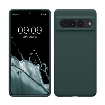 Husa kwmobile pentru Google Pixel 7 Pro, Silicon, Verde, 59452.171