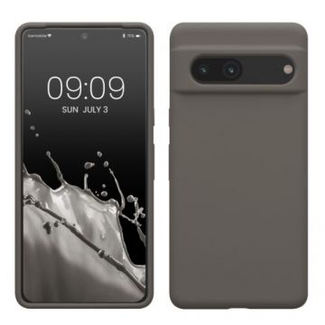 Husa kwmobile pentru Google Pixel 7, Silicon, Gri, 59451.155