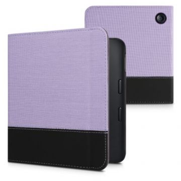 Husa kwmobile pentru Kobo Libra 2, Textil, Mov/Negru, 57627.108