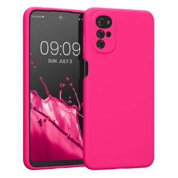 Husa kwmobile pentru Motorola Moto G22, Silicon, Roz, 58207.77