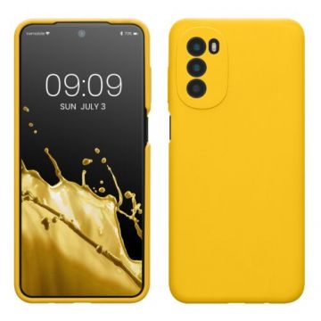 Husa kwmobile pentru Motorola Moto G52/Moto G82 5G, Silicon, Galben, 58542.165