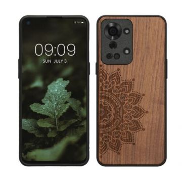 Husa kwmobile pentru OnePlus Nord 2T , Lemn, Maro, 58767.06
