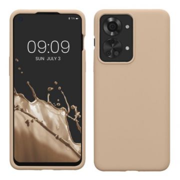 Husa kwmobile pentru OnePlus Nord 2T , Silicon, Bej, 58764.154