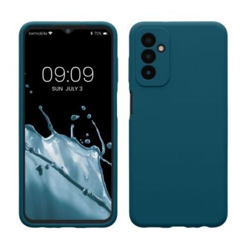 Husa kwmobile pentru Samsung Galaxy M13, Silicon, Albastru, 59455.57