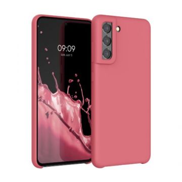 Husa kwmobile pentru Samsung Galaxy S21 FE, Silicon, Roz, 55487.212