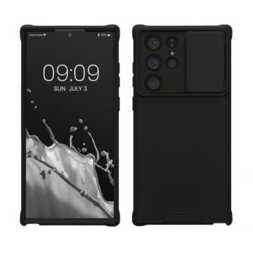Husa kwmobile pentru Samsung Galaxy S22 Ultra, Plastic, Negru, 58687.01
