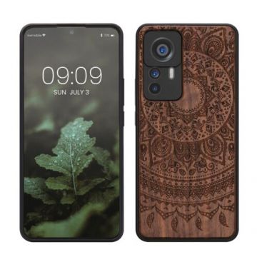 Husa kwmobile pentru Xiaomi 12T/12T Pro, Lemn, Maro, 60150.04