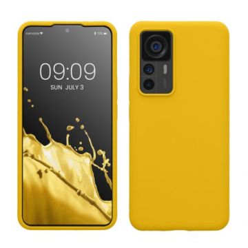 Husa kwmobile pentru Xiaomi 12T/12T Pro, Silicon, Galben, 60152.165