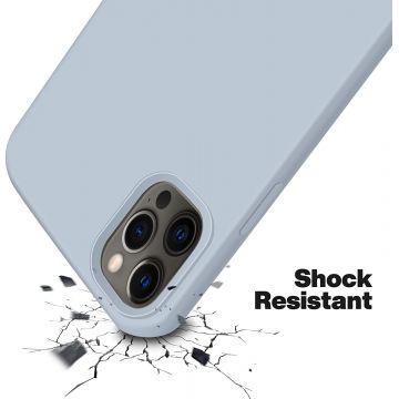 Husa protectie pentru iPhone 12 Pro MAX, ultra slim din silicon Mov,silk touch, interior din catifea